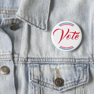 Vote USA American Presidential Election Patriotic Button