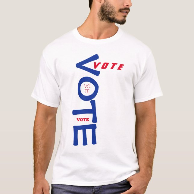 Vote USA Red White Blue T-Shirt (Front)