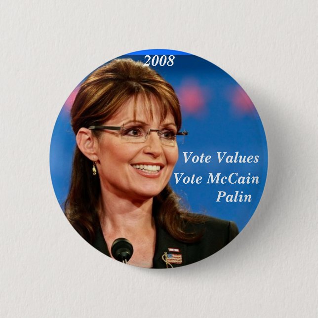 Vote Values(Round) Pinback Button (Front)
