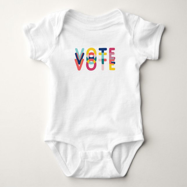 Vote Vibrant Rainbow Modern T-Shirt (Front)