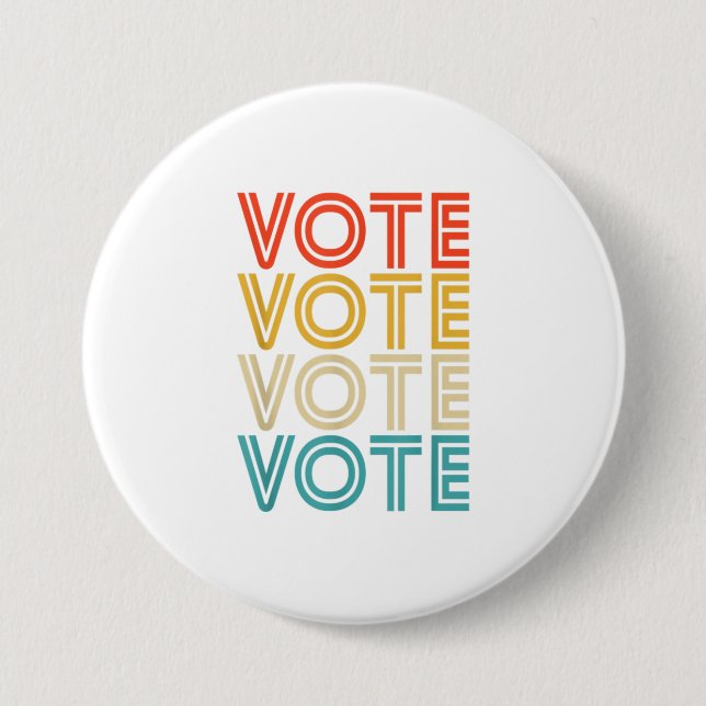 Vote Vintage Style Button (Front)
