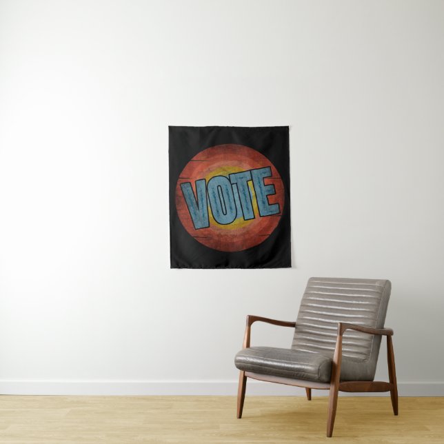 VOTE VINTAGE TAPESTRY (In Situ)