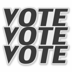 "vote vote vote" black letters - sticker