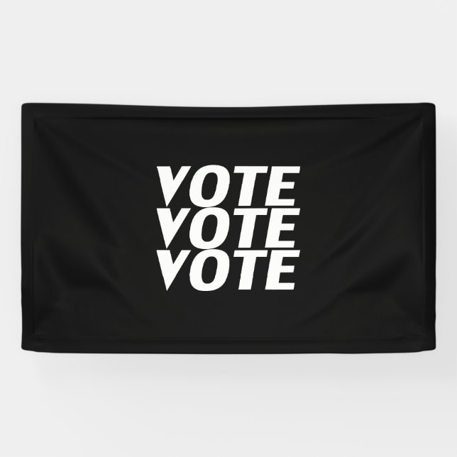 "Vote vote vote" black white Banner (Horizontal)