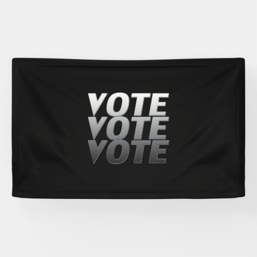 Vote vote vote black white grey Banner