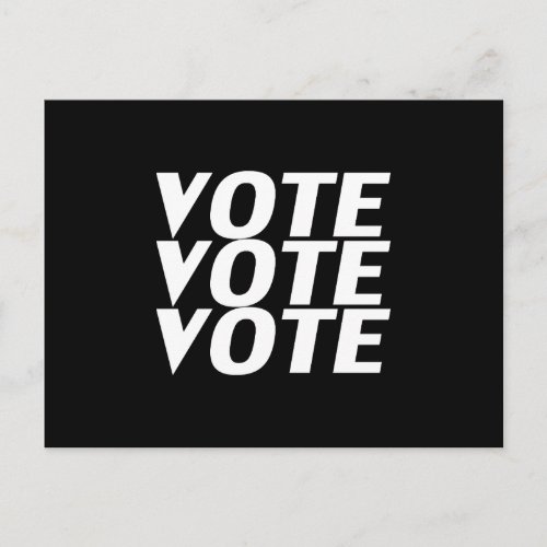 Vote vote vote black white Postcard