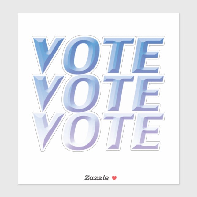 "vote vote vote" blue letters - sticker (Sheet)