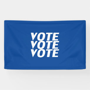 "Vote vote vote" blue white Banner