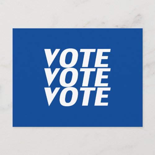 Vote vote vote blue white Postcard