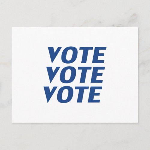Vote vote vote blue white Postcard
