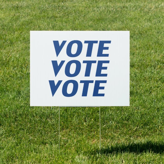 "vote vote vote" Blue White - Sign (Insitu)