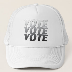 "vote vote vote' grey letters - trucker hat