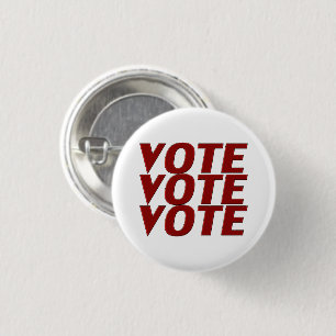 Vote vote vote red modern typography button