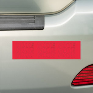 Vote vote vote red modern typography minimalist car magnet