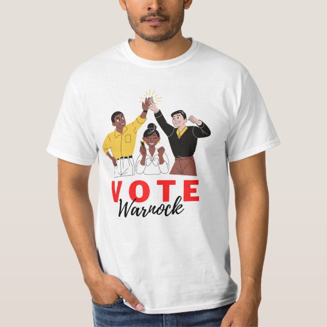 Vote Warnock T-Shirt (Front)