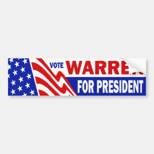 Vote Warren For President Bumper Sticker