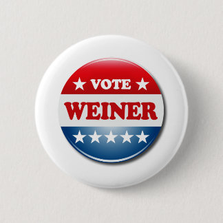 VOTE WEINER PINBACK BUTTON