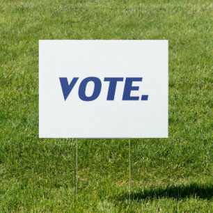 "vote" white blue - Sign