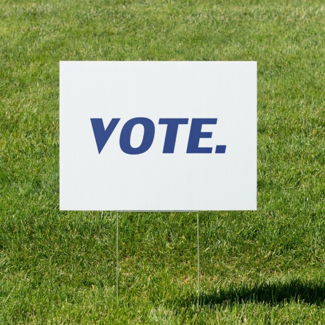"vote" white blue - Sign (Insitu)
