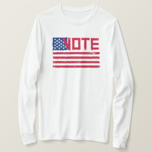 Vote With Vote with long sleeve US Flag T-Shirt
