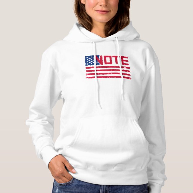Vote With Vote with US Flag  Hoodie (Front)