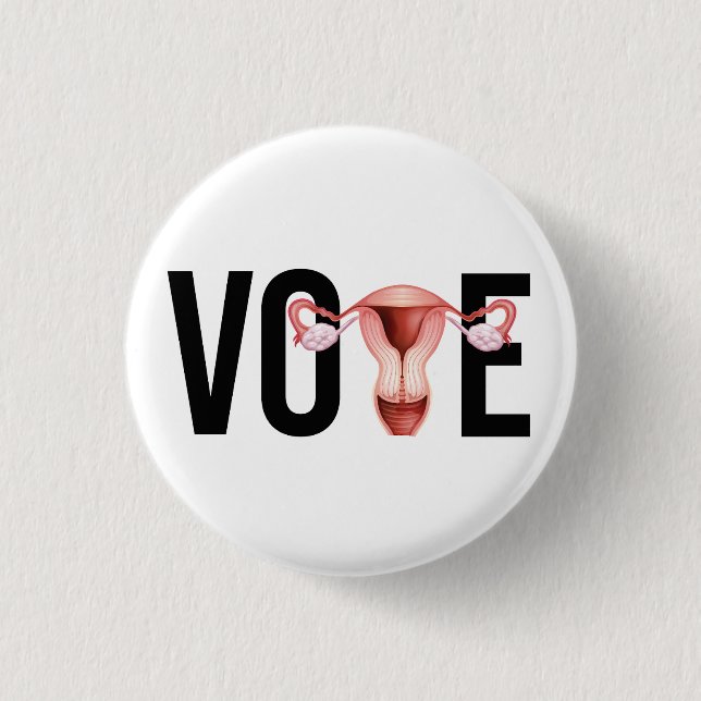 Vote with your Uterus Button (Front)