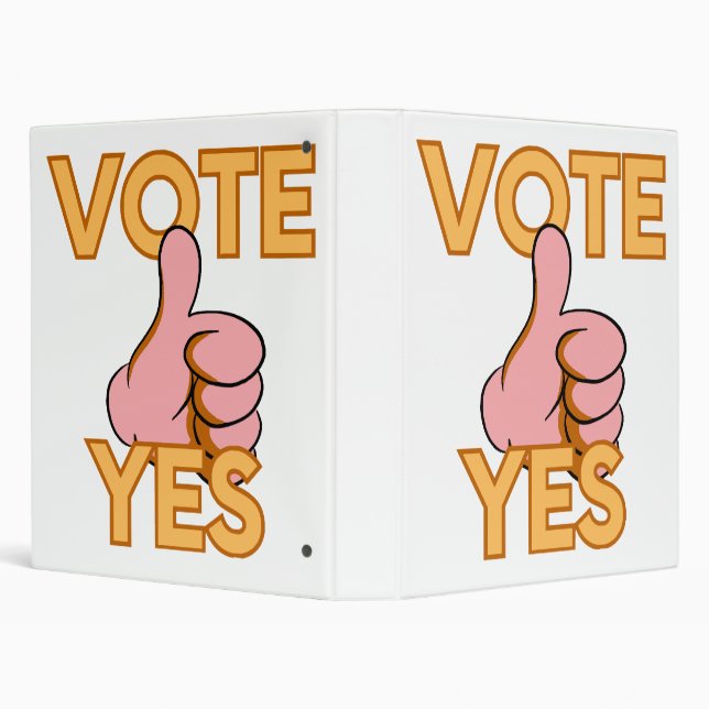 Vote yes  3 ring binder (Background)
