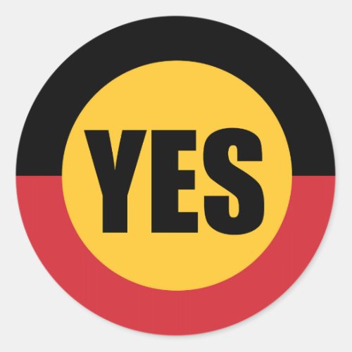 Vote yes classic round sticker