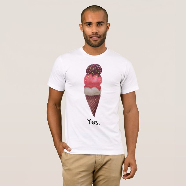 Vote Yes for Ice Cream (men's) T-Shirt (Front Full)