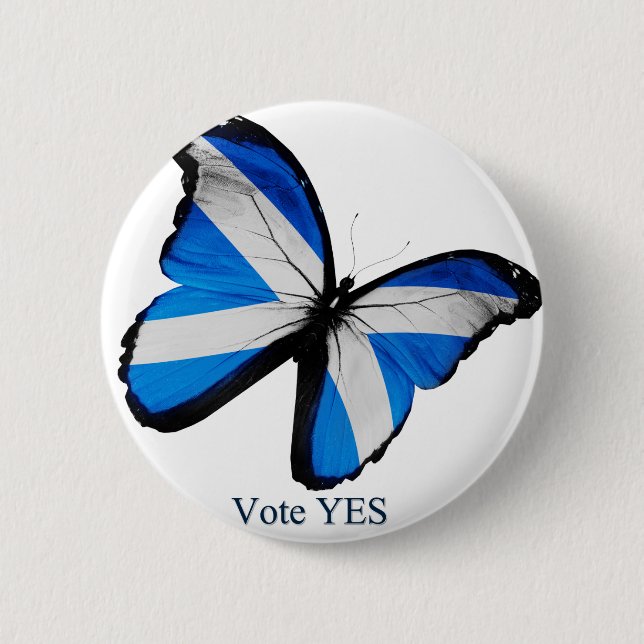 Vote Yes for Scottish Independence Pinback Button (Front)