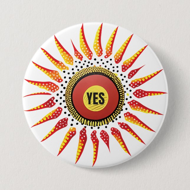Vote Yes Indigenous Voice to Parliament Button (Front)