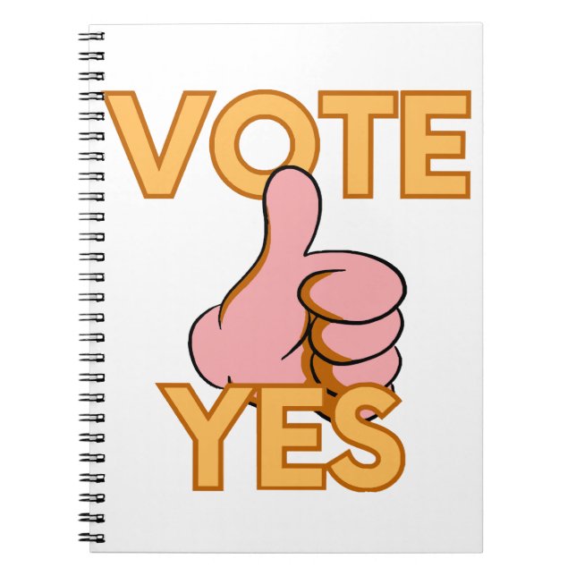 Vote yes  notebook (Front)