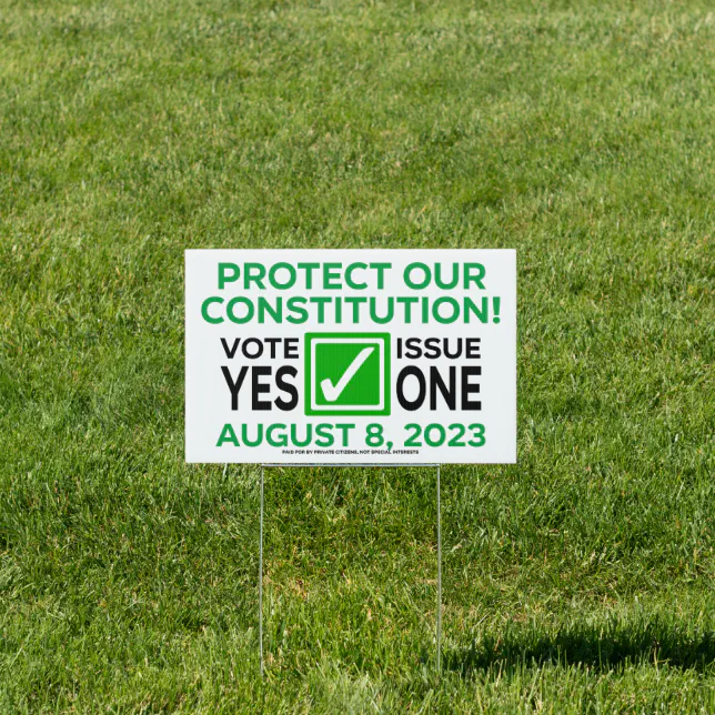 VOTE YES ON ISSUE 1 OHIO SIGN Zazzle