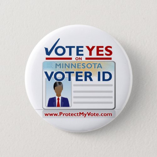 Vote Yes on Voter ID Pinback Button