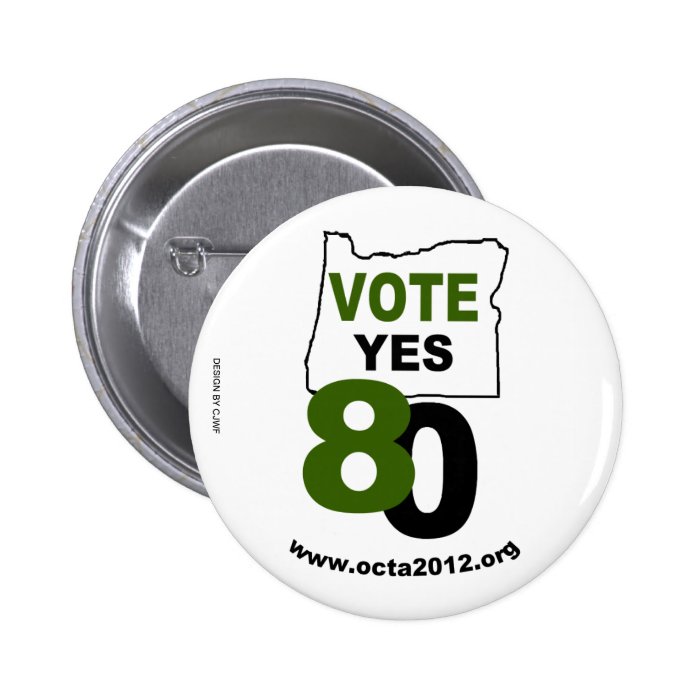 Vote Yes Oregon Measure 80 Buttons