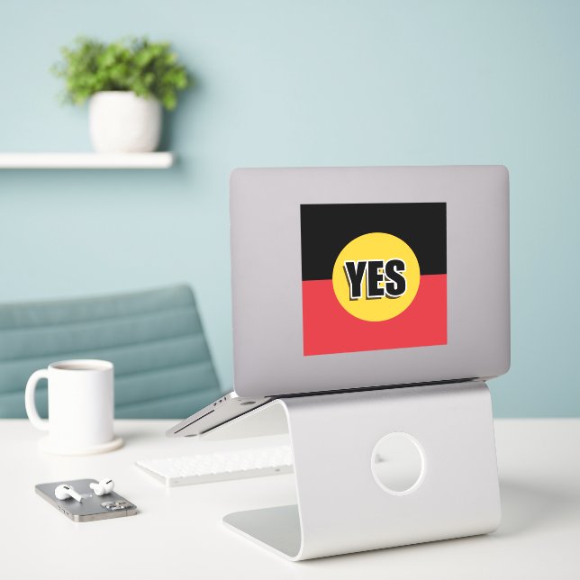 Vote yes sticker (Laptop On Desk)