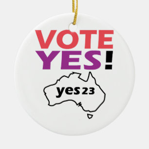 Vote Yes To The Voice Of Indigenous Australian Ceramic Ornament