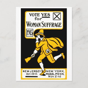Vote Yes! Womens Suffrage 1915 Postcard by historicimage at Zazzle
