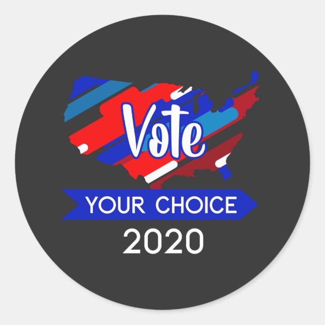 Vote Your Choice 2020 Political Statement Classic Round Sticker (Front)