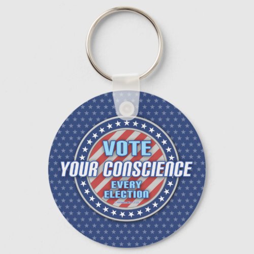 Vote Your Conscience Every Election left Keychain