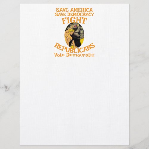 VOTE ZL X1 KP DEMOCRATIC PARTY ELECTION COST T LETTERHEAD
