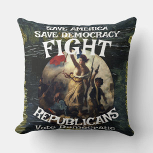 VOTE ZL X1 KP DEMOCRATIC PARTY ELECTION COST T THROW PILLOW