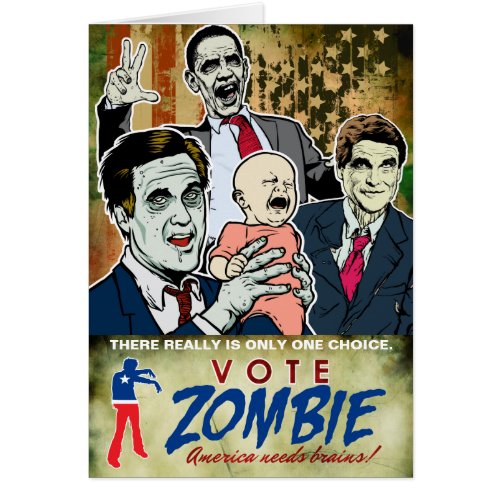 Vote Zombie 2012 Card