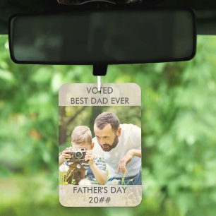 Voted Best Dad Ever - Custom Year - Two Photo Air Freshener