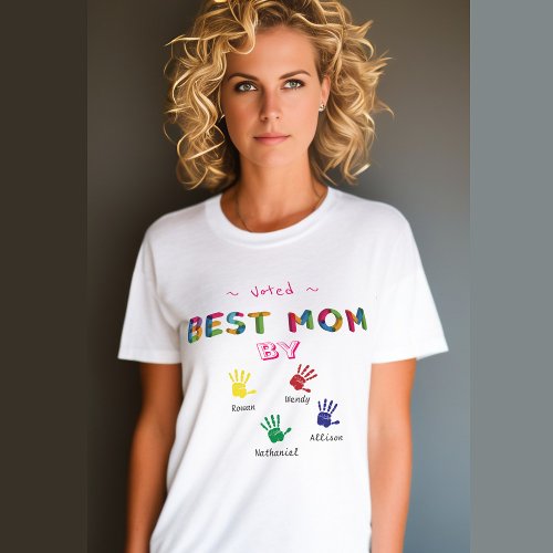 Voted Best Mom by Mothers Day Personalized T_Shirt