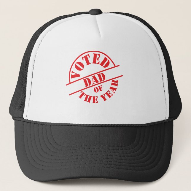 Voted Dad of the year ! Trucker Hat (Front)