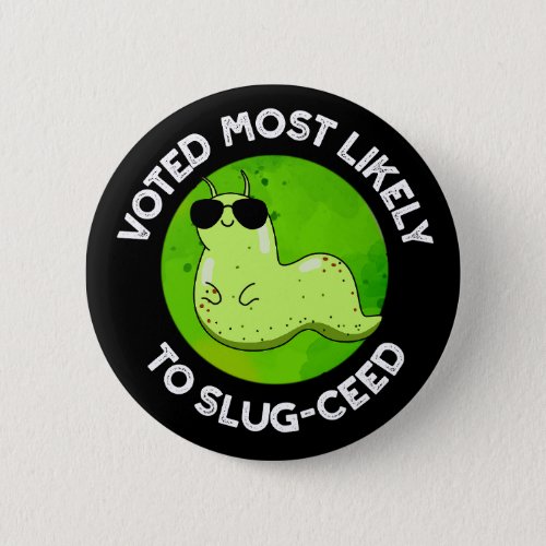 Voted Most Likely To Slug_ceed Slug Pun Dark BG Button