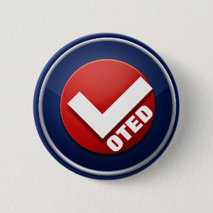 VOTED Pin with check mark
