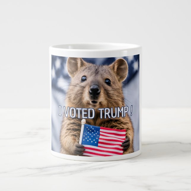 Voted Trump Giant Coffee Mug (Front)