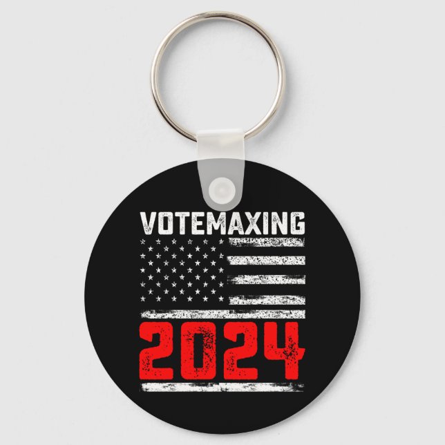VoteMaxing 2024 Trump Presidential Election Keychain (Front)